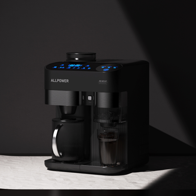 Ice & Hot Drip coffee machine with Grinder