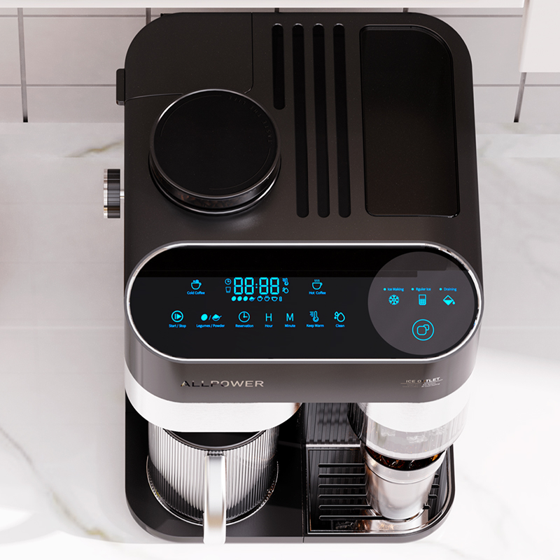 Ice & Hot Drip coffee machine with Grinder