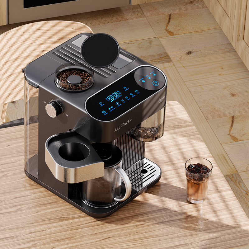 Ice & Hot Drip coffee machine with Grinder