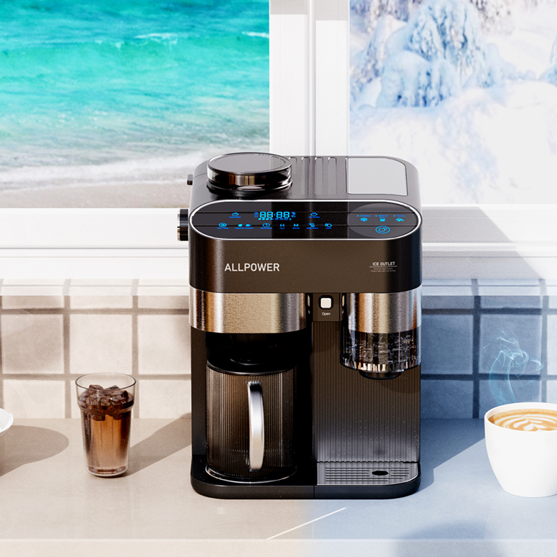 Ice & Hot Drip coffee machine with Grinder