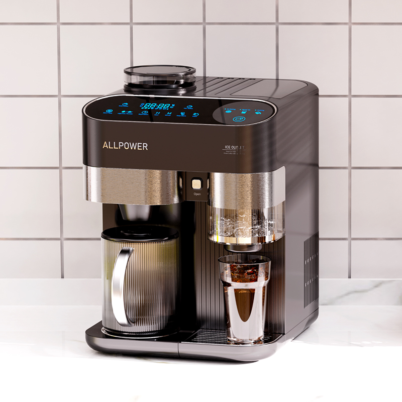 Ice & Hot Drip coffee machine with Grinder