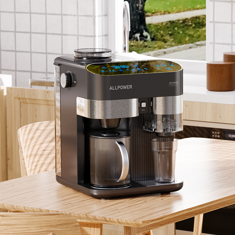 Ice & Hot Drip coffee machine with Grinder